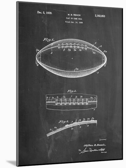 Football Game Ball Patent-Cole Borders-Mounted Art Print