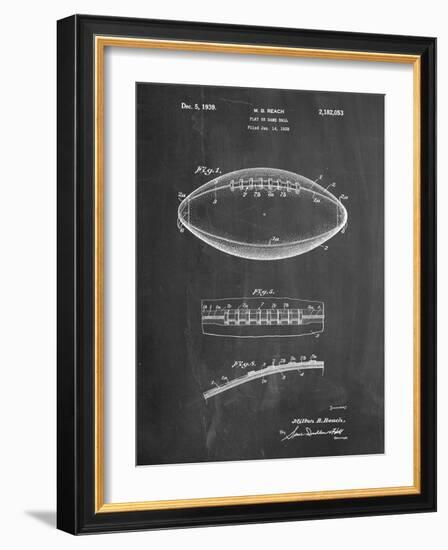 Football Game Ball Patent-Cole Borders-Framed Art Print