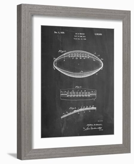 Football Game Ball Patent-Cole Borders-Framed Premium Giclee Print