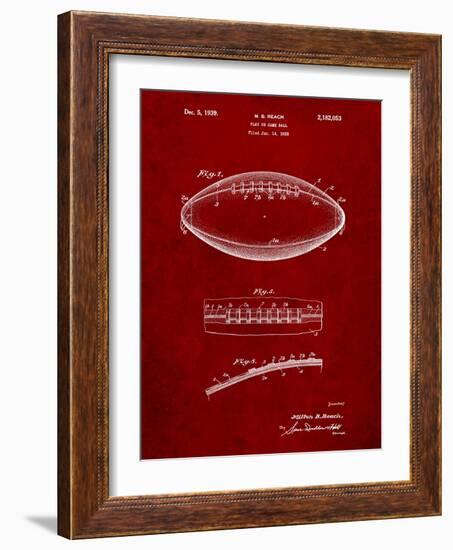 Football Game Ball Patent-Cole Borders-Framed Art Print