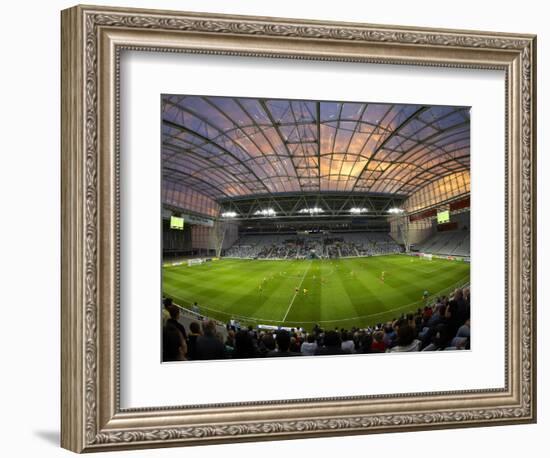 Football Game, Forsyth Barr Stadium, Dunedin, South Island, New Zealand - Fisheye-David Wall-Framed Photographic Print