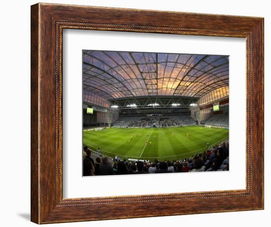 Football Game, Forsyth Barr Stadium, Dunedin, South Island, New Zealand - Fisheye-David Wall-Framed Photographic Print