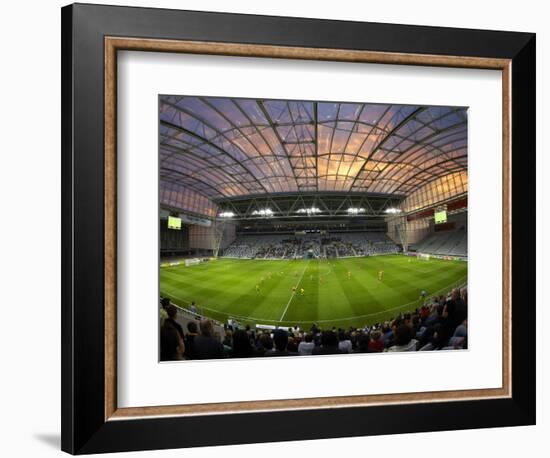 Football Game, Forsyth Barr Stadium, Dunedin, South Island, New Zealand - Fisheye-David Wall-Framed Photographic Print