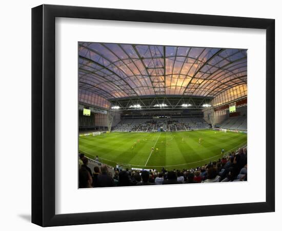 Football Game, Forsyth Barr Stadium, Dunedin, South Island, New Zealand - Fisheye-David Wall-Framed Photographic Print