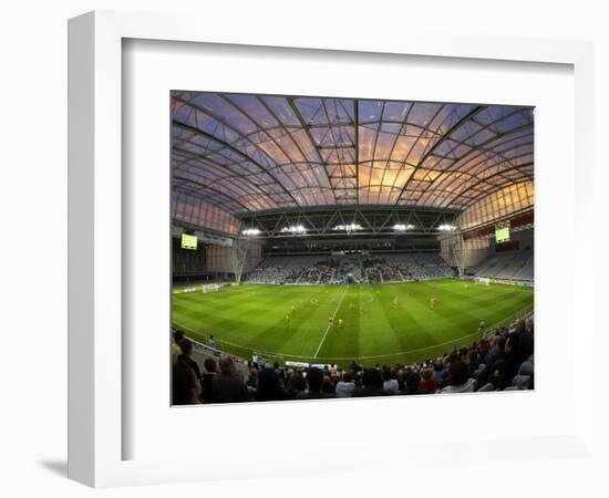 Football Game, Forsyth Barr Stadium, Dunedin, South Island, New Zealand - Fisheye-David Wall-Framed Photographic Print