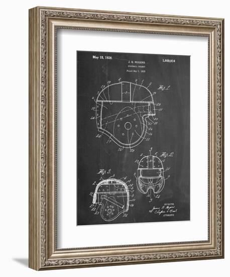 Football Helmet Patent-null-Framed Premium Giclee Print