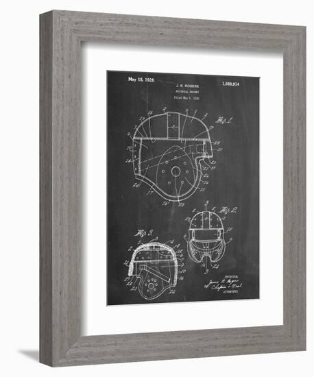 Football Helmet Patent-null-Framed Premium Giclee Print