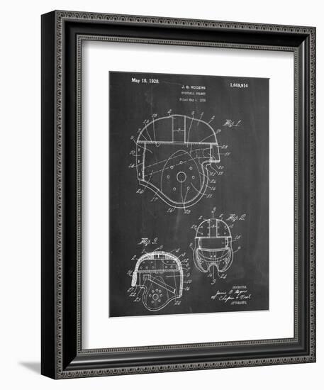 Football Helmet Patent-null-Framed Premium Giclee Print