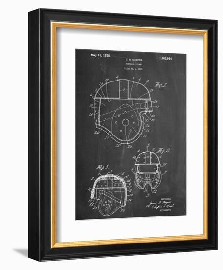 Football Helmet Patent-null-Framed Premium Giclee Print