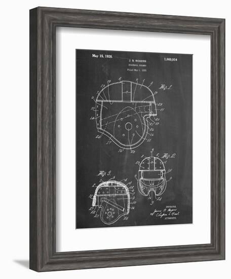 Football Helmet Patent-null-Framed Art Print