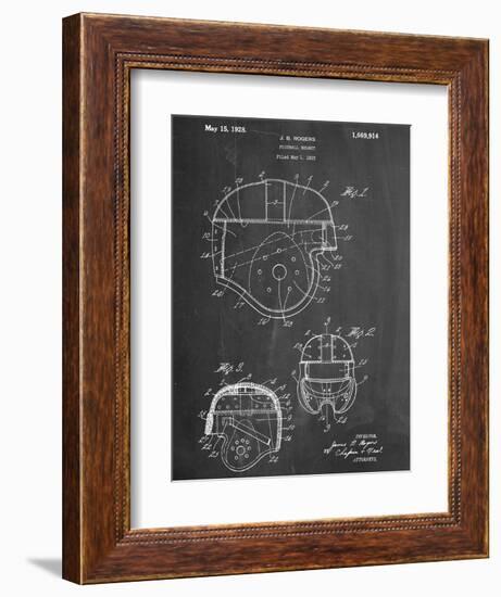 Football Helmet Patent-null-Framed Art Print