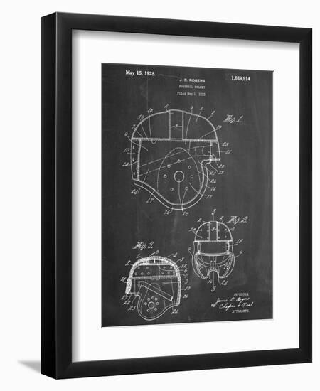 Football Helmet Patent-null-Framed Art Print