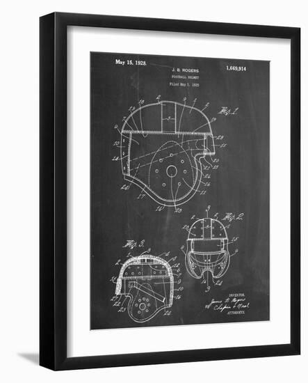 Football Helmet Patent-null-Framed Art Print