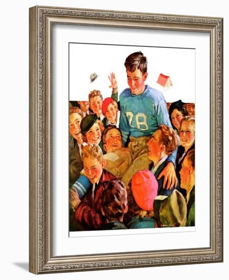 "Football Hero,"November 17, 1934-Eugene Iverd-Framed Giclee Print