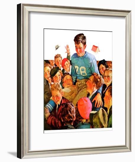 "Football Hero,"November 17, 1934-Eugene Iverd-Framed Giclee Print