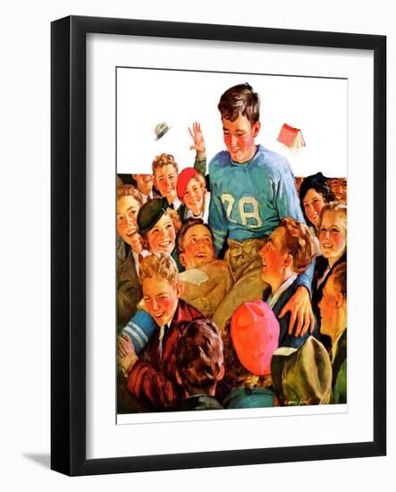 "Football Hero,"November 17, 1934-Eugene Iverd-Framed Giclee Print