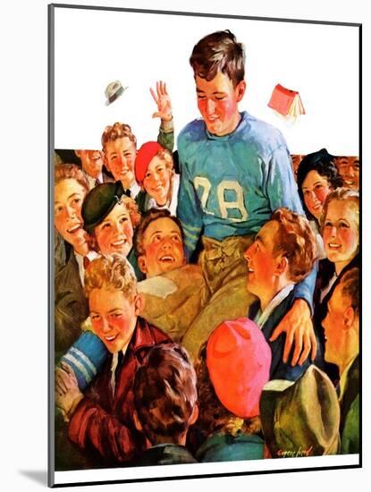 "Football Hero,"November 17, 1934-Eugene Iverd-Mounted Giclee Print