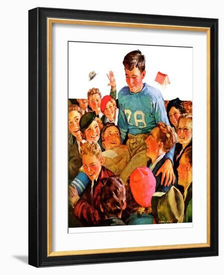 "Football Hero,"November 17, 1934-Eugene Iverd-Framed Giclee Print