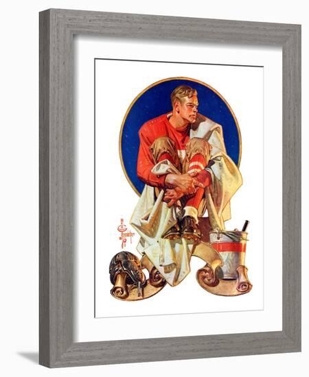 "Football Hero,"November 4, 1933-Joseph Christian Leyendecker-Framed Giclee Print