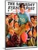 "Football Hero," Saturday Evening Post Cover, November 17, 1934-Eugene Iverd-Mounted Giclee Print