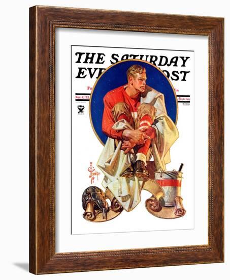 "Football Hero," Saturday Evening Post Cover, November 4, 1933-Joseph Christian Leyendecker-Framed Giclee Print