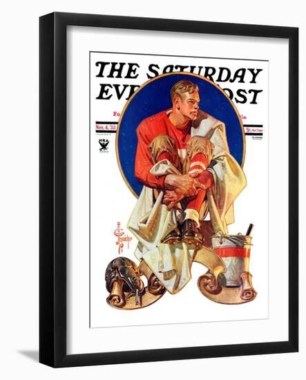 "Football Hero," Saturday Evening Post Cover, November 4, 1933-Joseph Christian Leyendecker-Framed Giclee Print
