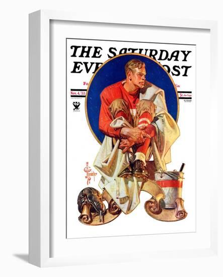 "Football Hero," Saturday Evening Post Cover, November 4, 1933-Joseph Christian Leyendecker-Framed Giclee Print