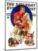 "Football Hero," Saturday Evening Post Cover, November 4, 1933-Joseph Christian Leyendecker-Mounted Giclee Print