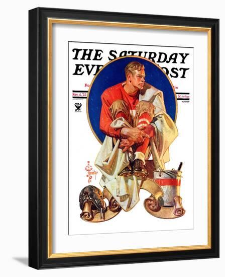 "Football Hero," Saturday Evening Post Cover, November 4, 1933-Joseph Christian Leyendecker-Framed Giclee Print