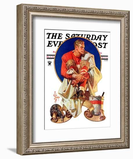 "Football Hero," Saturday Evening Post Cover, November 4, 1933-Joseph Christian Leyendecker-Framed Giclee Print