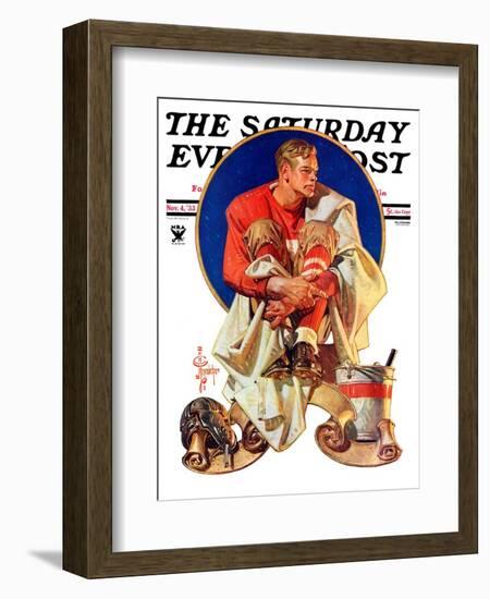 "Football Hero," Saturday Evening Post Cover, November 4, 1933-Joseph Christian Leyendecker-Framed Giclee Print