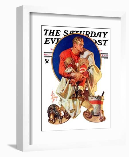 "Football Hero," Saturday Evening Post Cover, November 4, 1933-Joseph Christian Leyendecker-Framed Giclee Print