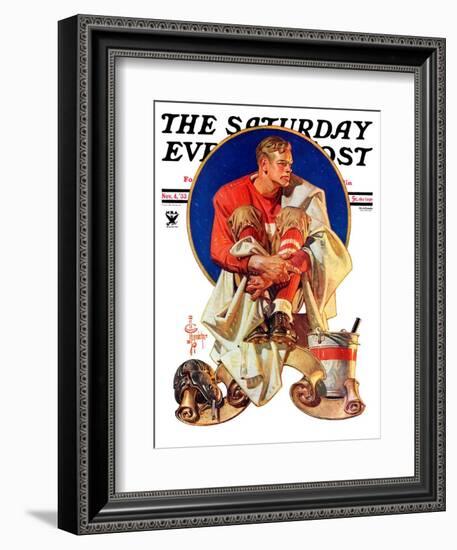 "Football Hero," Saturday Evening Post Cover, November 4, 1933-Joseph Christian Leyendecker-Framed Giclee Print