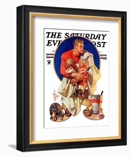 "Football Hero," Saturday Evening Post Cover, November 4, 1933-Joseph Christian Leyendecker-Framed Giclee Print