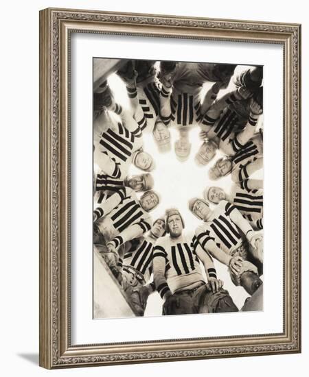 Football Huddle-Everett Collection-Framed Photographic Print