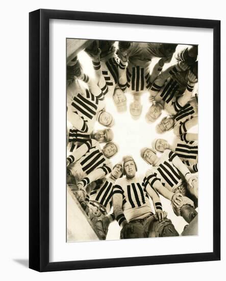 Football Huddle-null-Framed Photo