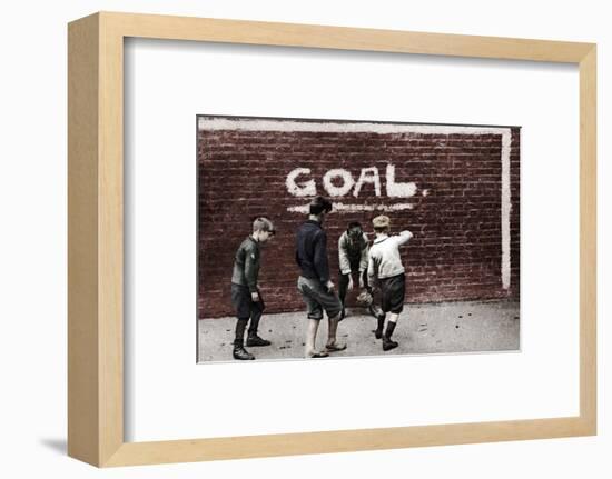 Football in the East End, London, 1926-1927-Unknown-Framed Photographic Print