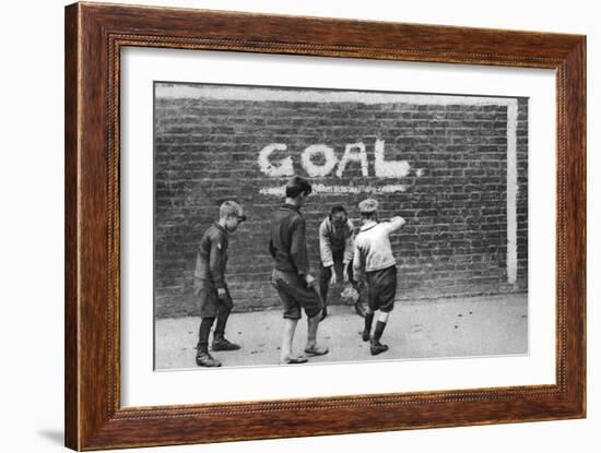 Football in the East End, London, 1926-1927-null-Framed Giclee Print