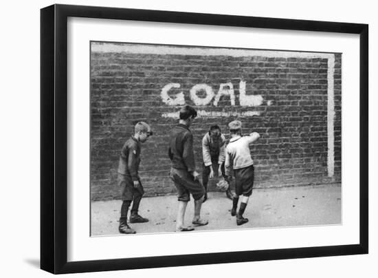 Football in the East End, London, 1926-1927-null-Framed Giclee Print