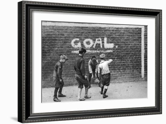 Football in the East End, London, 1926-1927-null-Framed Giclee Print