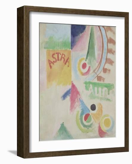 Football. L'equipe De Cardiff, 1916 (Oil on Paper on Wood)-Robert Delaunay-Framed Giclee Print