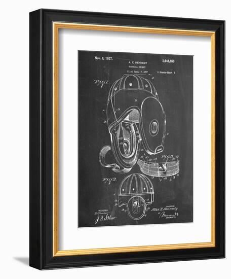 Football Leather Helmet Patent-null-Framed Art Print