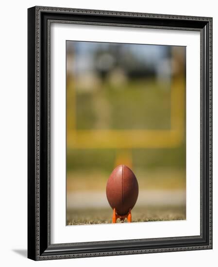 Football on Tee-Robert Michael-Framed Photographic Print