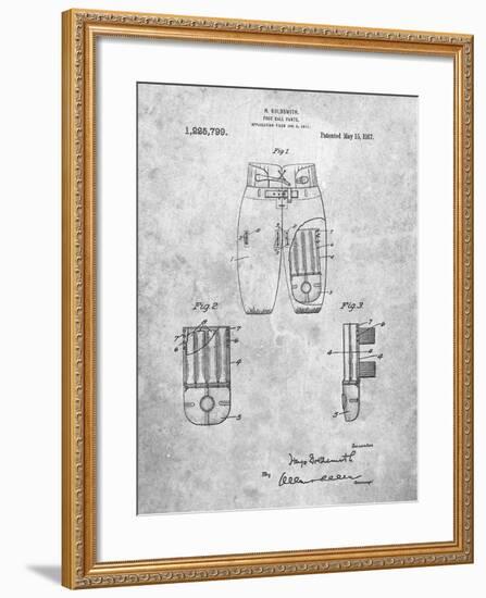 Football Pants Patent Print-Cole Borders-Framed Art Print