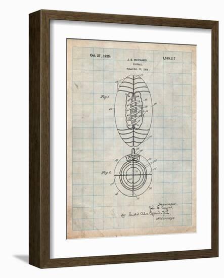 Football Patent 1923-Cole Borders-Framed Art Print