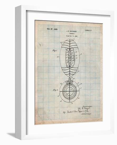 Football Patent 1923-Cole Borders-Framed Art Print