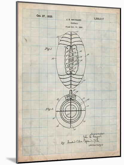 Football Patent 1923-Cole Borders-Mounted Art Print