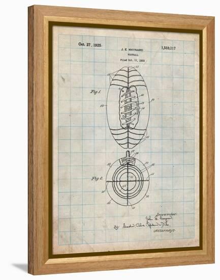 Football Patent 1923-Cole Borders-Framed Stretched Canvas