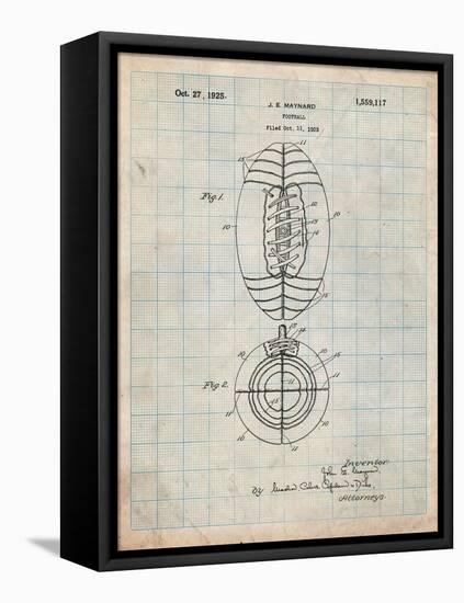 Football Patent 1923-Cole Borders-Framed Stretched Canvas