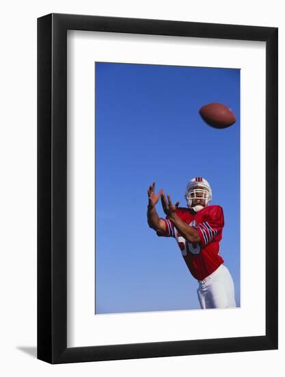 Football Player Catching a Football-DLILLC-Framed Photographic Print